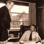 Idősebb Bill France és fia a jövőt tervezgeti - 1960