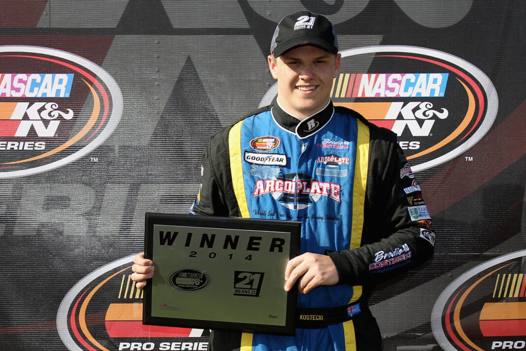 Brady Kostecki fiatal korában indult a NASCAR K&N versenyén