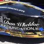 The damaged sidepod of James Hinchcliffe, Dan Wheldon Foundation