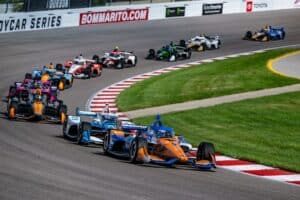 Scott Dixon leads the pack, IndyCar