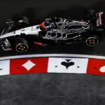 LAS VEGAS, NEVADA - NOVEMBER 17: Daniel Ricciardo of Australia driving the (3) Scuderia AlphaTauri AT04 on track during practice ahead of the F1 Grand Prix of Las Vegas at Las Vegas Strip Circuit on November 17, 2023 in Las Vegas, Nevada.